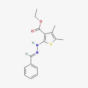 ethyl 2-[(2E)-2-benzylidenehydrazinyl]-4,5-dimethylthiophene-3-carboxylate