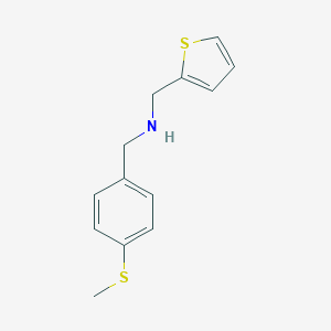 molecular formula C13H15NS2 B315140 N-[4-(methylsulfanyl)benzyl]-N-(2-thienylmethyl)amine 