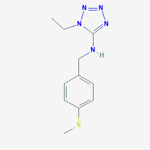 molecular formula C11H15N5S B315141 N-(1-ethyl-1H-tetraazol-5-yl)-N-[4-(methylsulfanyl)benzyl]amine 