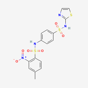 4-methyl-2-nitro-N-[4-(1,3-thiazol-2-ylsulfamoyl)phenyl]benzenesulfonamide