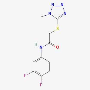 molecular formula C10H9F2N5OS B3151449 N-(3,4-difluorophenyl)-2-(1-methyltetrazol-5-yl)sulfanylacetamide CAS No. 712344-79-1