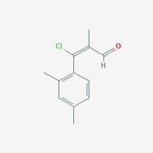 molecular formula C12H13ClO B3151461 (2E)-3-Chloro-3-(2,4-dimethylphenyl)-2-methylacrylaldehyde CAS No. 71245-75-5