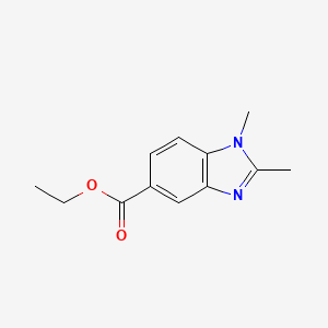 molecular formula C12H14N2O2 B3151464 Ethyl 1,2-dimethyl-1,3-benzodiazole-5-carboxylate CAS No. 71254-70-1