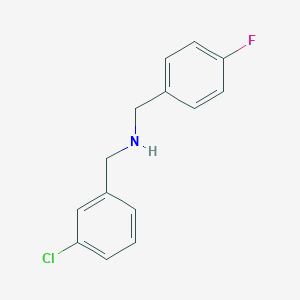 molecular formula C14H13ClFN B315148 N-(3-chlorobenzyl)-N-(4-fluorobenzyl)amine 