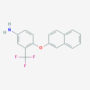 molecular formula C17H12F3NO B3151481 4-(2-Naphthyloxy)-3-(trifluoromethyl)aniline CAS No. 71311-90-5