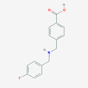 molecular formula C15H14FNO2 B315150 4-{[(4-Fluorobenzyl)amino]methyl}benzoic acid 