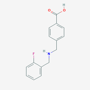molecular formula C15H14FNO2 B315151 4-{[(2-Fluorobenzyl)amino]methyl}benzoic acid 