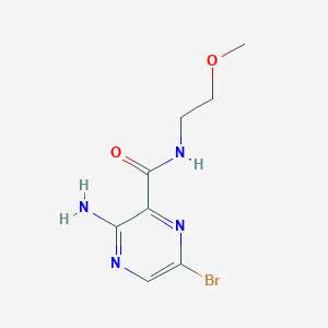 molecular formula C8H11BrN4O2 B3151523 3-amino-6-bromo-N-(2-methoxyethyl)pyrazine-2-carboxamide CAS No. 714218-67-4