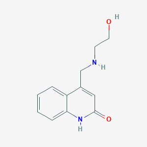 molecular formula C12H14N2O2 B3151551 4-(((2-Hydroxyethyl)amino)methyl)quinolin-2-ol CAS No. 714921-38-7