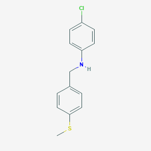 molecular formula C14H14ClNS B315156 N-(4-chlorophenyl)-N-[4-(methylsulfanyl)benzyl]amine 