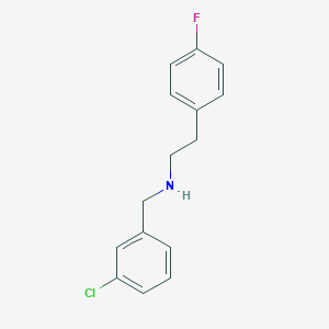 molecular formula C15H15ClFN B315157 N-[(3-chlorophenyl)methyl]-2-(4-fluorophenyl)ethanamine 