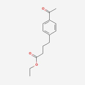 molecular formula C14H18O3 B3151601 Ethyl 4-(4-acetylphenyl)butanoate CAS No. 71665-59-3