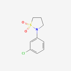 molecular formula C9H10ClNO2S B3151624 N-(3-Chlorophenyl)-1,3-propanesultam CAS No. 71703-12-3
