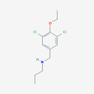 molecular formula C12H17Cl2NO B315163 N-[(3,5-dichloro-4-ethoxyphenyl)methyl]propan-1-amine 