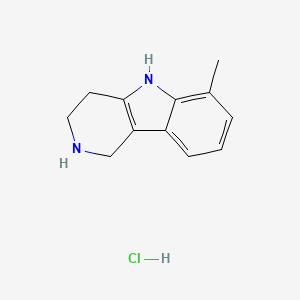 molecular formula C12H15ClN2 B3151638 6-Methyl-2,3,4,5-tetrahydro-1H-pyrido[4,3-B]indole hydrochloride CAS No. 717843-05-5