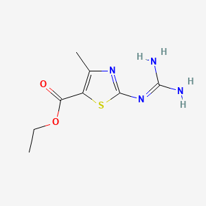 molecular formula C8H12N4O2S B3151659 Ethyl 2-guanidino-4-methylthiazole-5-carboxylate CAS No. 7185-65-1