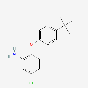 molecular formula C17H20ClNO B3151671 5-Chloro-2-[4-(tert-pentyl)phenoxy]aniline CAS No. 718629-67-5