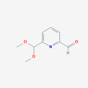 molecular formula C9H11NO3 B3151685 6-(Dimethoxymethyl)pyridine-2-carbaldehyde CAS No. 719307-19-4