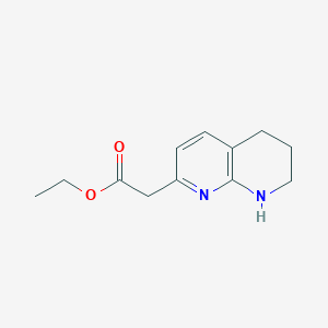 Ethyl 2-(5,6,7,8-tetrahydro-1,8-naphthyridin-2-yl)acetate