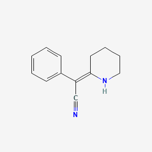 molecular formula C13H14N2 B3151775 (2Z)-phenyl(piperidin-2-ylidene)acetonitrile CAS No. 72223-09-7