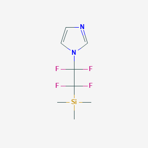 molecular formula C8H12F4N2Si B3151787 1-(Trimethylsilyl-tetrafluoroethyl)imidazole CAS No. 722491-59-0