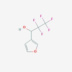 molecular formula C7H5F5O2 B3151792 2,2,3,3,3-Pentafluoro-1-(furan-3-yl)propan-1-ol CAS No. 722491-61-4