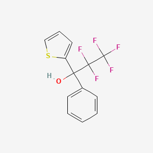 molecular formula C13H9F5OS B3151794 2,2,3,3,3-Pentafluoro-1-phenyl-1-thiophen-2-ylpropan-1-ol CAS No. 722491-65-8