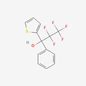 molecular formula C13H9F5OS B3151794 2,2,3,3,3-五氟-1-苯基-1-噻吩-2-基丙醇 CAS No. 722491-65-8