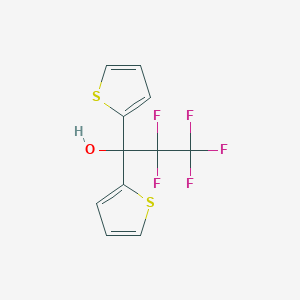 molecular formula C11H7F5OS2 B3151800 2,2,3,3,3-Pentafluoro-1,1-bis(2-thienyl)propane-1-OL CAS No. 722491-66-9