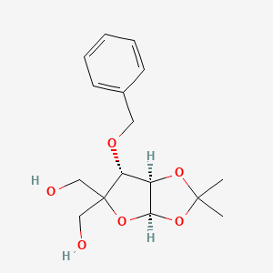 molecular formula C16H22O6 B3151824 4-(Hydroxymethyl)-1,2-o-isopropylidene-3-o-benzyl-beta-L-threo-pentoFuranose CAS No. 72261-44-0