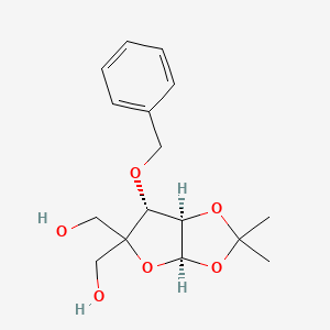 molecular formula C16H22O6 B3151824 4-(羟甲基)-1,2-邻-异丙基亚撑-3-邻-苄基-β-L-赤藓糖戊呋喃糖 CAS No. 72261-44-0