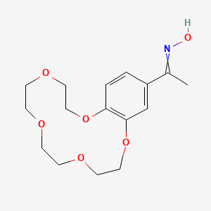 molecular formula C16H23NO6 B3151833 N-[1-(2,5,8,11,14-pentaoxabicyclo[13.4.0]nonadeca-1(15),16,18-trien-17-yl)ethylidene]hydroxylamine CAS No. 72299-74-2