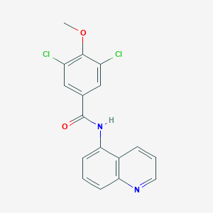 molecular formula C17H12Cl2N2O2 B315184 3,5-dichloro-4-methoxy-N-(5-quinolinyl)benzamide 