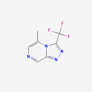 molecular formula C7H5F3N4 B3151843 5-Methyl-3-(trifluoromethyl)-[1,2,4]triazolo[4,3-a]pyrazine CAS No. 723286-86-0