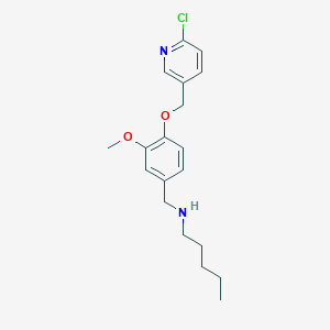 molecular formula C19H25ClN2O2 B315186 N-{4-[(6-chloro-3-pyridinyl)methoxy]-3-methoxybenzyl}-N-pentylamine 