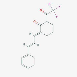 molecular formula C17H15F3O2 B3151875 6-(Trifluoroacetyl)-2-cinnamylidenecyclohexanone CAS No. 723294-86-8