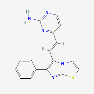 molecular formula C17H13N5S B3151890 4-[2-(6-Phenylimidazo[2,1-b][1,3]thiazol-5-yl)vinyl]-2-pyrimidinamine CAS No. 723341-41-1