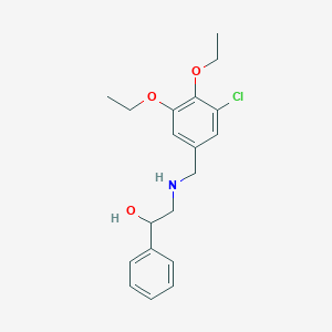 molecular formula C19H24ClNO3 B315190 2-[(3-Chloro-4,5-diethoxybenzyl)amino]-1-phenylethanol 