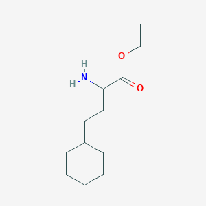 molecular formula C12H23NO2 B3151900 Ethyl 2-amino-4-cyclohexylbutanoate CAS No. 723733-72-0