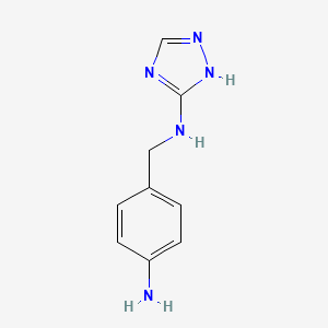 molecular formula C9H11N5 B3151901 (4-Amino-benzyl)-(2H-[1,2,4]triazol-3-yl)-amine CAS No. 724446-82-6