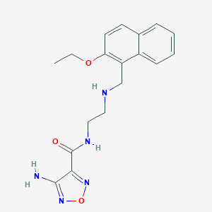 molecular formula C18H21N5O3 B315192 4-amino-N-(2-{[(2-ethoxy-1-naphthyl)methyl]amino}ethyl)-1,2,5-oxadiazole-3-carboxamide 
