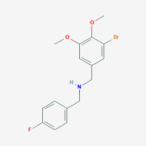 molecular formula C16H17BrFNO2 B315193 N-(3-bromo-4,5-dimethoxybenzyl)-N-(4-fluorobenzyl)amine 