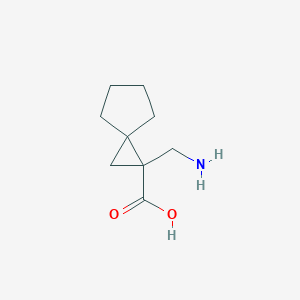 molecular formula C9H15NO2 B3151932 Spiro[2.4]heptane-1-carboxylic acid, 1-(aminomethyl)- CAS No. 724772-88-7