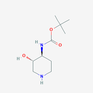 molecular formula C10H20N2O3 B3151946 叔丁基((3S,4S)-3-羟基哌啶-4-基)氨基甲酸酯 CAS No. 724788-22-1