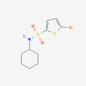 molecular formula C10H14BrNO2S2 B3151962 5-bromo-N-cyclohexylthiophene-2-sulfonamide CAS No. 725215-55-4