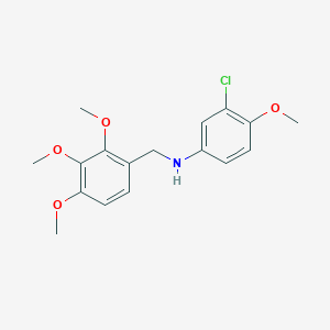 molecular formula C17H20ClNO4 B315197 3-chloro-4-methoxy-N-(2,3,4-trimethoxybenzyl)aniline 