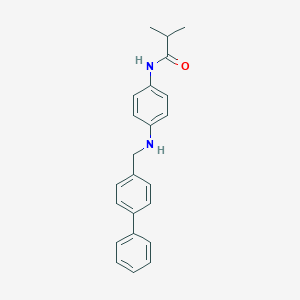 molecular formula C23H24N2O B315198 N-{4-[(biphenyl-4-ylmethyl)amino]phenyl}-2-methylpropanamide 