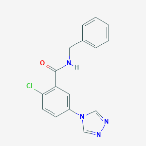 molecular formula C16H13ClN4O B315206 N-benzyl-2-chloro-5-(4H-1,2,4-triazol-4-yl)benzamide 