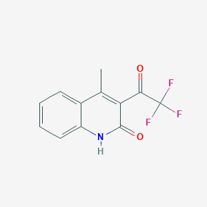 2,2,2-Trifluoro-1-(2-hydroxy-4-methyl-3-quinolinyl)-1-ethanone