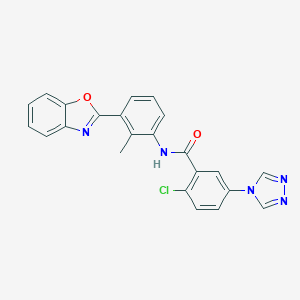 N-[3-(1,3-benzoxazol-2-yl)-2-methylphenyl]-2-chloro-5-(4H-1,2,4-triazol-4-yl)benzamide